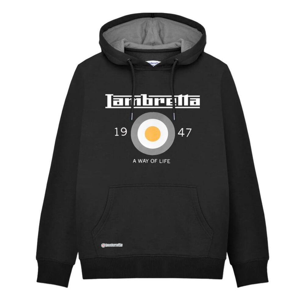 Lambretta Mens AW24 Target Hoodie / Black